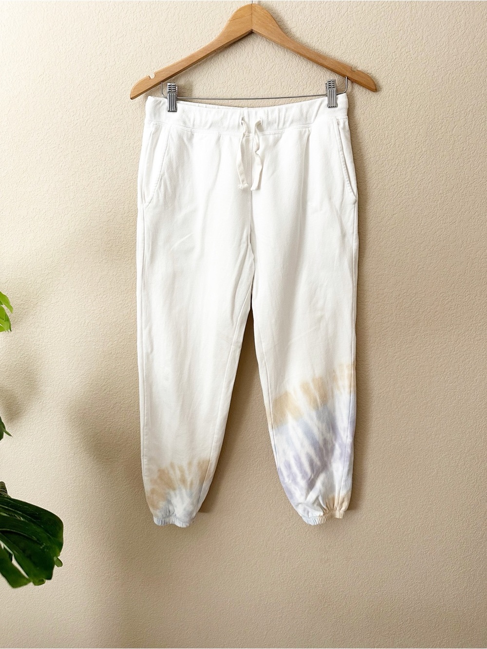 Electric & Rose Vendimia Jogger Sweatpants Beam Wash Tie Dye White M